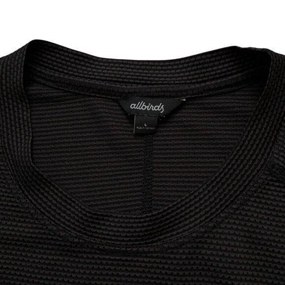 Allbirds T-Shirt Mens Size L Long Sleeve Performance Stretch Merino Wool Gray - Picture 3 of 6